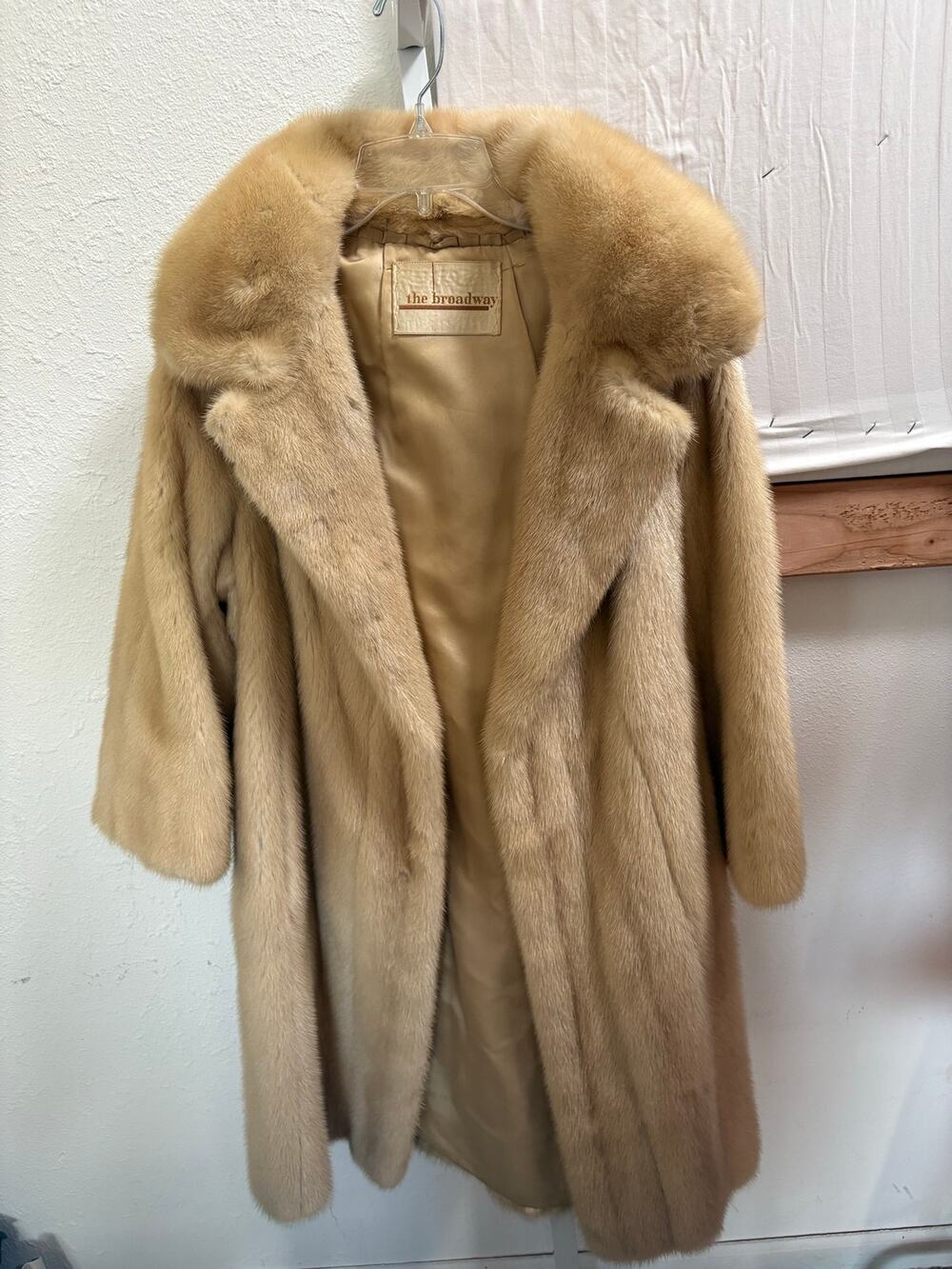 Vintage The Broadway Tourmaline EMBA Pale Beige Mink Fur Opera Coat